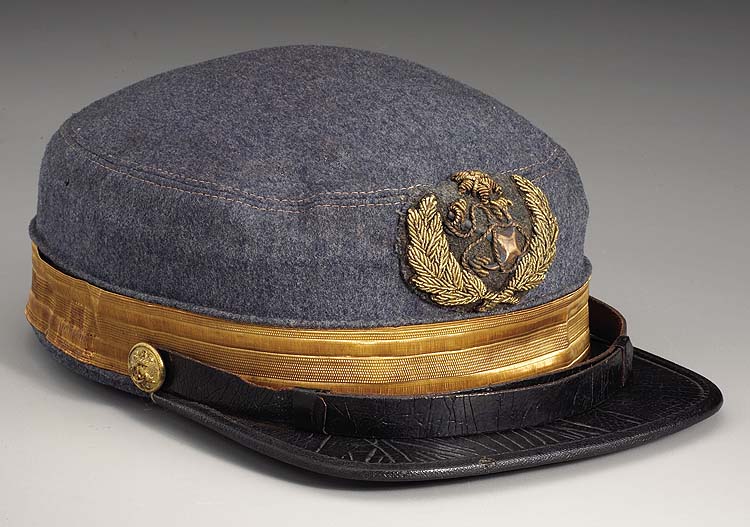 Confederate Navy Officer's Cap.  Probably late in war and most likely made in Britain
