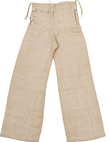 Civil War Navy Enlisted Trousers, Enlisted, Broad-fall, White, Front